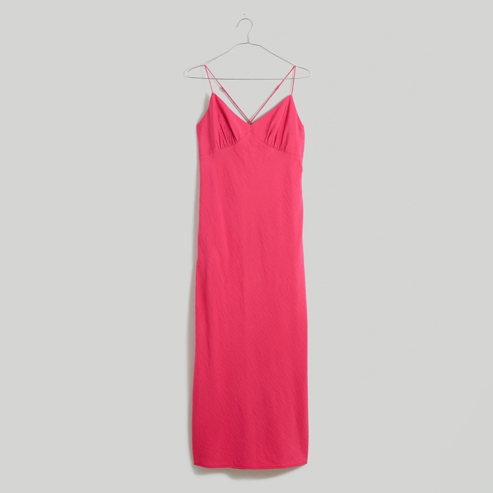 NWT Madewell Layton Midi Slip Dress in Rose Hibiscus